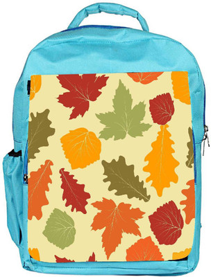 

Snoogg Eco Friendly Canvas Colorful Leaves Designer Backpack Rucksack School Travel Unisex Casual Canvas Bag Bookbag Satchel 5 L Backpack(Blue)