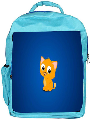 

Snoogg Eco Friendly Canvas Cute Kitty Designer Backpack Rucksack School Travel Unisex Casual Canvas Bag Bookbag Satchel 5 L Backpack(Blue)