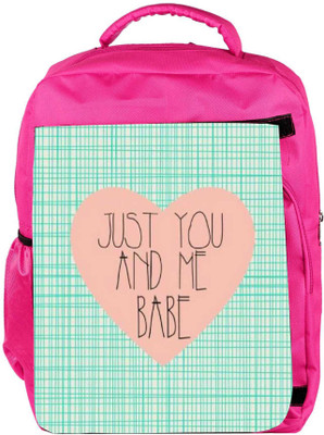 

Snoogg Eco Friendly Canvas Just You And Me Babe Backpack Rucksack School Travel Unisex Casual Canvas Bag Bookbag Satchel 5 L Backpack(Pink)