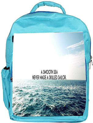 

Snoogg Eco Friendly Canvas Smooth Sea Designer Backpack Rucksack School Travel Unisex Casual Canvas Bag Bookbag Satchel 5 L Backpack(Blue)