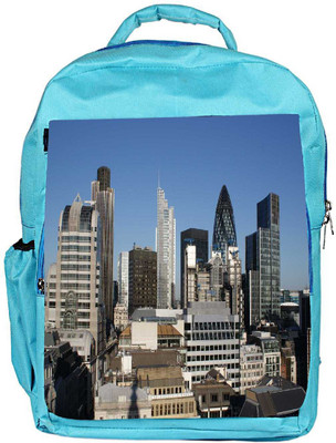 

Snoogg Eco Friendly Canvas Abstract Buildings Designer Backpack Rucksack School Travel Unisex Casual Canvas Bag Bookbag Satchel 5 L Backpack(Blue)