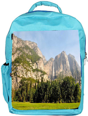

Snoogg Eco Friendly Canvas Mountain Waterfall Designer Backpack Rucksack School Travel Unisex Casual Canvas Bag Bookbag Satchel 5 L Backpack(Blue)
