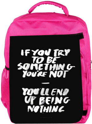 

Snoogg Eco Friendly Canvas Something You Must Be Backpack Rucksack School Travel Unisex Casual Canvas Bag Bookbag Satchel 5 L Backpack(Pink)