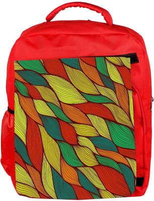 

Snoogg Eco Friendly Canvas Dark Color Leaves Designer Backpack Rucksack School Travel Unisex Casual Canvas Bag Bookbag Satchel 5 L Backpack(Red)