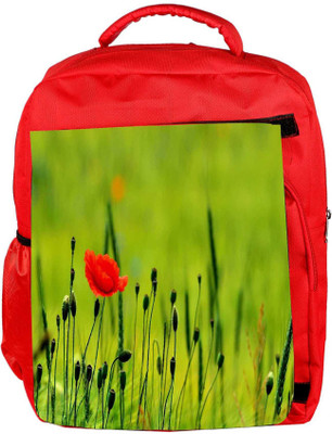 

Snoogg Eco Friendly Canvas Blossom Flower Designer Backpack Rucksack School Travel Unisex Casual Canvas Bag Bookbag Satchel 5 L Backpack(Red)