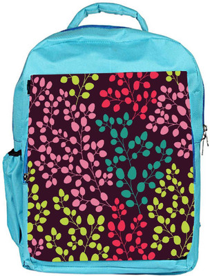 

Snoogg Eco Friendly Canvas Coloful Leaves Designer Backpack Rucksack School Travel Unisex Casual Canvas Bag Bookbag Satchel 5 L Backpack(Blue)