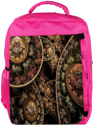

Snoogg Eco Friendly Canvas Fractal Domes Designer Backpack Rucksack School Travel Unisex Casual Canvas Bag Bookbag Satchel 5 L Backpack(Pink)