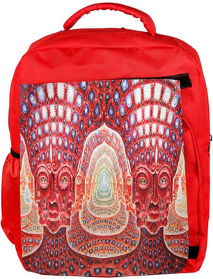 

Snoogg Eco Friendly Canvas Fractal Face Designer Backpack Rucksack School Travel Unisex Casual Canvas Bag Bookbag Satchel 5 L Backpack(Red)