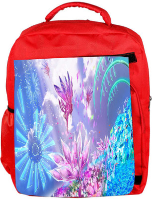 

Snoogg Eco Friendly Canvas Pink Petals Designer Backpack Rucksack School Travel Unisex Casual Canvas Bag Bookbag Satchel 5 L Backpack(Red)