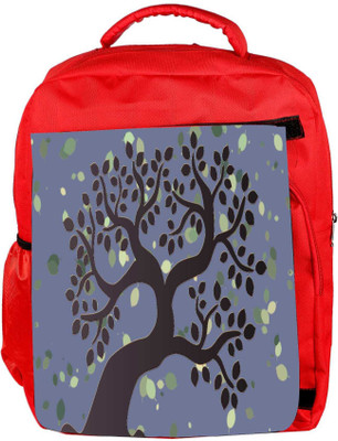 

Snoogg Eco Friendly Canvas Brown Tree Designer Backpack Rucksack School Travel Unisex Casual Canvas Bag Bookbag Satchel 5 L Backpack(Red)