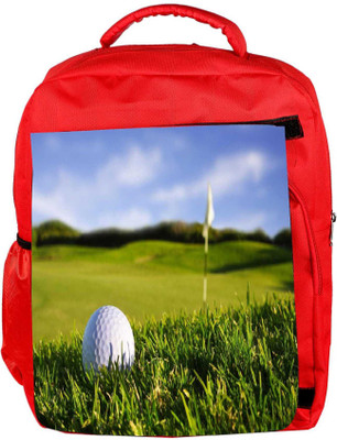 

Snoogg Eco Friendly Canvas Golf Ball Designer Backpack Rucksack School Travel Unisex Casual Canvas Bag Bookbag Satchel 5 L Backpack(Red)