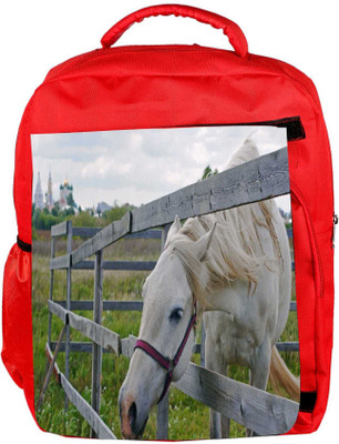

Snoogg Eco Friendly Canvas White Horse Designer Backpack Rucksack School Travel Unisex Casual Canvas Bag Bookbag Satchel 5 L Backpack(Red)