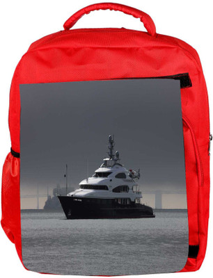 

Snoogg Eco Friendly Canvas White Boat In Water Designer Backpack Rucksack School Travel Unisex Casual Canvas Bag Bookbag Satchel 5 L Backpack(Red)