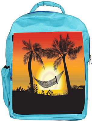

Snoogg Eco Friendly Canvas Summer Illustration Backpack Rucksack School Travel Unisex Casual Canvas Bag Bookbag Satchel 5 L Backpack(Blue)