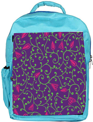 

Snoogg Eco Friendly Canvas Seamless Pattern With Leaf Backpack Rucksack School Travel Unisex Casual Canvas Bag Bookbag Satchel 5 L Backpack(Blue)
