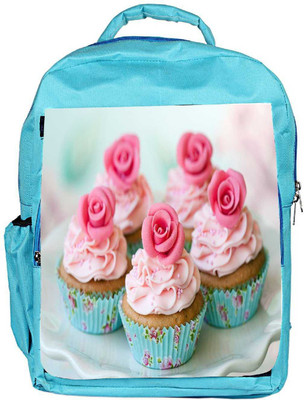 

Snoogg Eco Friendly Canvas Cake With Roses Designer Backpack Rucksack School Travel Unisex Casual Canvas Bag Bookbag Satchel 5 L Backpack(Blue)
