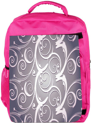 

Snoogg Eco Friendly Canvas Abstract White Grey Pattern Designer Backpack Rucksack School Travel Unisex Casual Canvas Bag Bookbag Satchel 5 L Backpack(Pink)