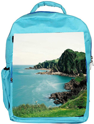 

Snoogg Eco Friendly Canvas Beach Side View Designer Backpack Rucksack School Travel Unisex Casual Canvas Bag Bookbag Satchel 5 L Backpack(Blue)