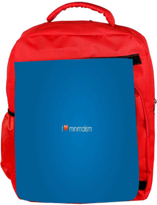 

Snoogg Eco Friendly Canvas I Love Minimalism Designer Backpack Rucksack School Travel Unisex Casual Canvas Bag Bookbag Satchel 5 L Backpack(Red)