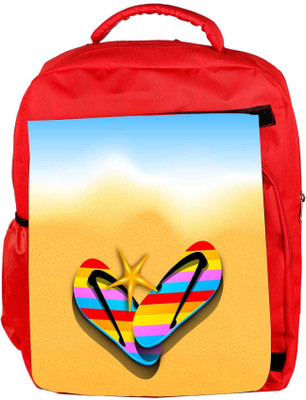 

Snoogg Eco Friendly Canvas Abstract Summer Background Backpack Rucksack School Travel Unisex Casual Canvas Bag Bookbag Satchel 5 L Backpack(Red)