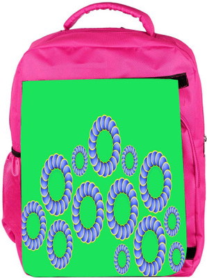 

Snoogg Eco Friendly Canvas Moving Opticals Designer Backpack Rucksack School Travel Unisex Casual Canvas Bag Bookbag Satchel 5 L Backpack(Pink)