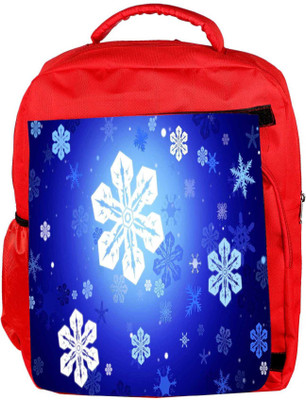 

Snoogg Eco Friendly Canvas Abstract Christmas Pattern Designer Backpack Rucksack School Travel Unisex Casual Canvas Bag Bookbag Satchel 5 L Backpack(Red)