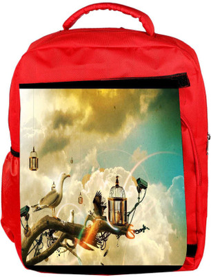 

Snoogg Eco Friendly Canvas Creative Wallpaper Ideas Designer Backpack Rucksack School Travel Unisex Casual Canvas Bag Bookbag Satchel 5 L Backpack(Red)