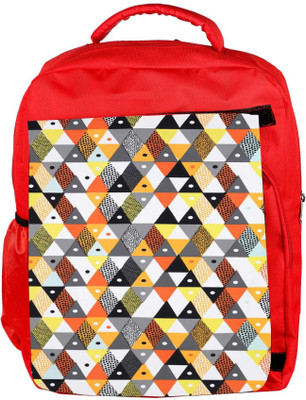 

Snoogg Eco Friendly Canvas Aztec Orange Grey Yellow Backpack Rucksack School Travel Unisex Casual Canvas Bag Bookbag Satchel 5 L Backpack(Red)