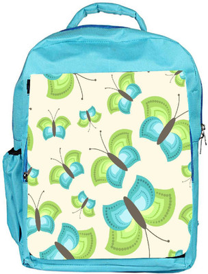 

Snoogg Eco Friendly Canvas Blue Green Butterfly Designer Backpack Rucksack School Travel Unisex Casual Canvas Bag Bookbag Satchel 5 L Backpack(Blue)