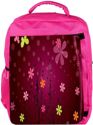 

Snoogg Eco Friendly Canvas Cute Flower Graphic Backpack Rucksack School Travel Unisex Casual Canvas Bag Bookbag Satchel 5 L Backpack(Pink)