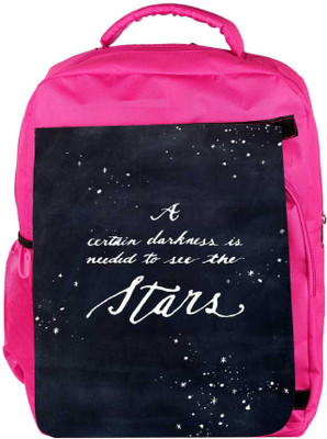 

Snoogg Eco Friendly Canvas Darkness To See The Stars Backpack Rucksack School Travel Unisex Casual Canvas Bag Bookbag Satchel 5 L Backpack(Pink)