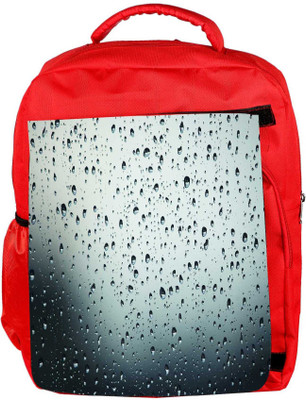 

Snoogg Eco Friendly Canvas Grey Water Drops Designer Backpack Rucksack School Travel Unisex Casual Canvas Bag Bookbag Satchel 5 L Backpack(Red)