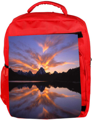 

Snoogg Eco Friendly Canvas Clouds Coming In One Direction Designer Backpack Rucksack School Travel Unisex Casual Canvas Bag Bookbag Satchel 5 L Backpack(Red)