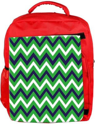 

Snoogg Eco Friendly Canvas Green Waves Pattern 2540 Backpack Rucksack School Travel Unisex Casual Canvas Bag Bookbag Satchel 5 L Backpack(Red)