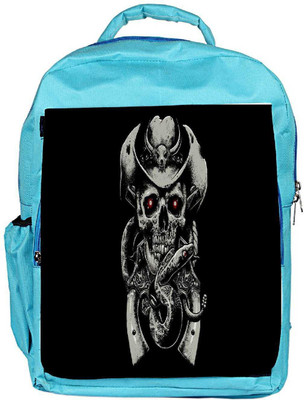 

Snoogg Eco Friendly Canvas Girly Skull Designer Backpack Rucksack School Travel Unisex Casual Canvas Bag Bookbag Satchel 5 L Backpack(Blue)