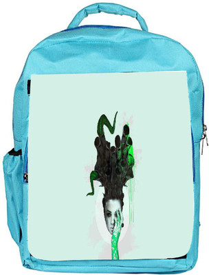 

Snoogg Eco Friendly Canvas Evil Mind Designer Backpack Rucksack School Travel Unisex Casual Canvas Bag Bookbag Satchel 5 L Backpack(Blue)