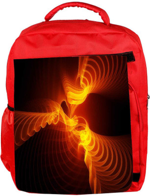 

Snoogg Eco Friendly Canvas Abstract Design Designer Backpack Rucksack School Travel Unisex Casual Canvas Bag Bookbag Satchel 5 L Backpack(Red)