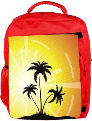 

Snoogg Eco Friendly Canvas Summer Illustration Backpack Rucksack School Travel Unisex Casual Canvas Bag Bookbag Satchel 5 L Backpack(Red)