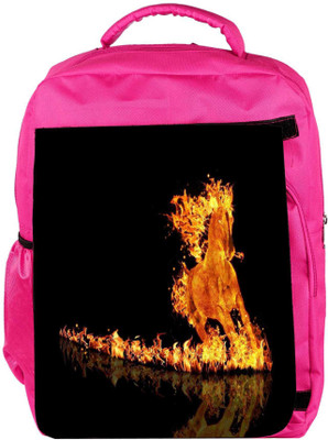 

Snoogg Eco Friendly Canvas Raging Horse Backpack Rucksack School Travel Unisex Casual Canvas Bag Bookbag Satchel 5 L Backpack(Pink)