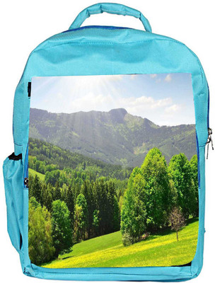 

Snoogg Eco Friendly Canvas Green Trees Designer Backpack Rucksack School Travel Unisex Casual Canvas Bag Bookbag Satchel 5 L Backpack(Blue)