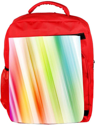 

Snoogg Eco Friendly Canvas Abstract Rays Designer Backpack Rucksack School Travel Unisex Casual Canvas Bag Bookbag Satchel 5 L Backpack(Red)
