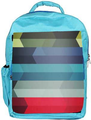

Snoogg Eco Friendly Canvas Abstract Colorful Strips Designer Backpack Rucksack School Travel Unisex Casual Canvas Bag Bookbag Satchel 5 L Backpack(Blue)