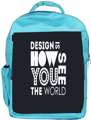

Snoogg Eco Friendly Canvas Design Is How You See The World Designer Backpack Rucksack School Travel Unisex Casual Canvas Bag Bookbag Satchel 5 L Backpack(Blue)