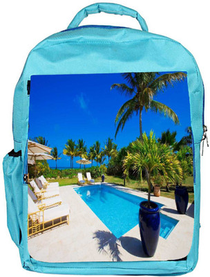 

Snoogg Eco Friendly Canvas Blue Water Designer Backpack Rucksack School Travel Unisex Casual Canvas Bag Bookbag Satchel 5 L Backpack(Blue)