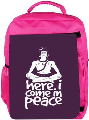 

Snoogg Eco Friendly Canvas Here. I Come In Peace Backpack Rucksack School Travel Unisex Casual Canvas Bag Bookbag Satchel 5 L Backpack(Pink)