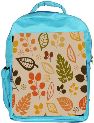 

Snoogg Eco Friendly Canvas Colorful Leaves Designer Backpack Rucksack School Travel Unisex Casual Canvas Bag Bookbag Satchel 5 L Backpack(Blue)