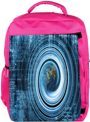 

Snoogg Eco Friendly Canvas Abstract Internet Background Backpack Rucksack School Travel Unisex Casual Canvas Bag Bookbag Satchel 5 L Backpack(Pink)