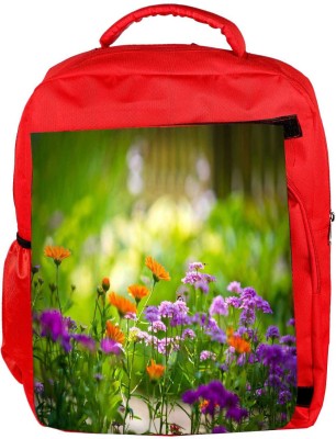 

Snoogg Eco Friendly Canvas Pink Flower Designer Backpack Rucksack School Travel Unisex Casual Canvas Bag Bookbag Satchel 5 L Backpack(Red)