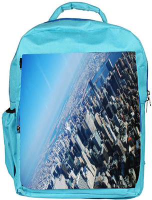 

Snoogg Eco Friendly Canvas New York From The Plane Designer Backpack Rucksack School Travel Unisex Casual Canvas Bag Bookbag Satchel 5 L Backpack(Blue)