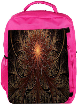 

Snoogg Eco Friendly Canvas Fractal Lines Abstract Designer Backpack Rucksack School Travel Unisex Casual Canvas Bag Bookbag Satchel 5 L Backpack(Pink)